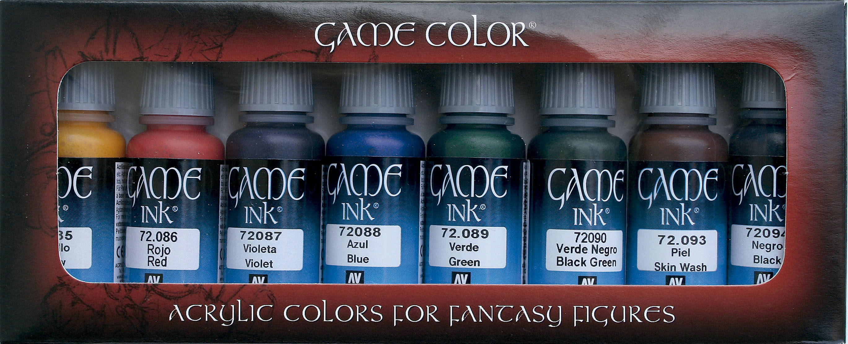 Vallejo Game Inks (8) 8 Color Set